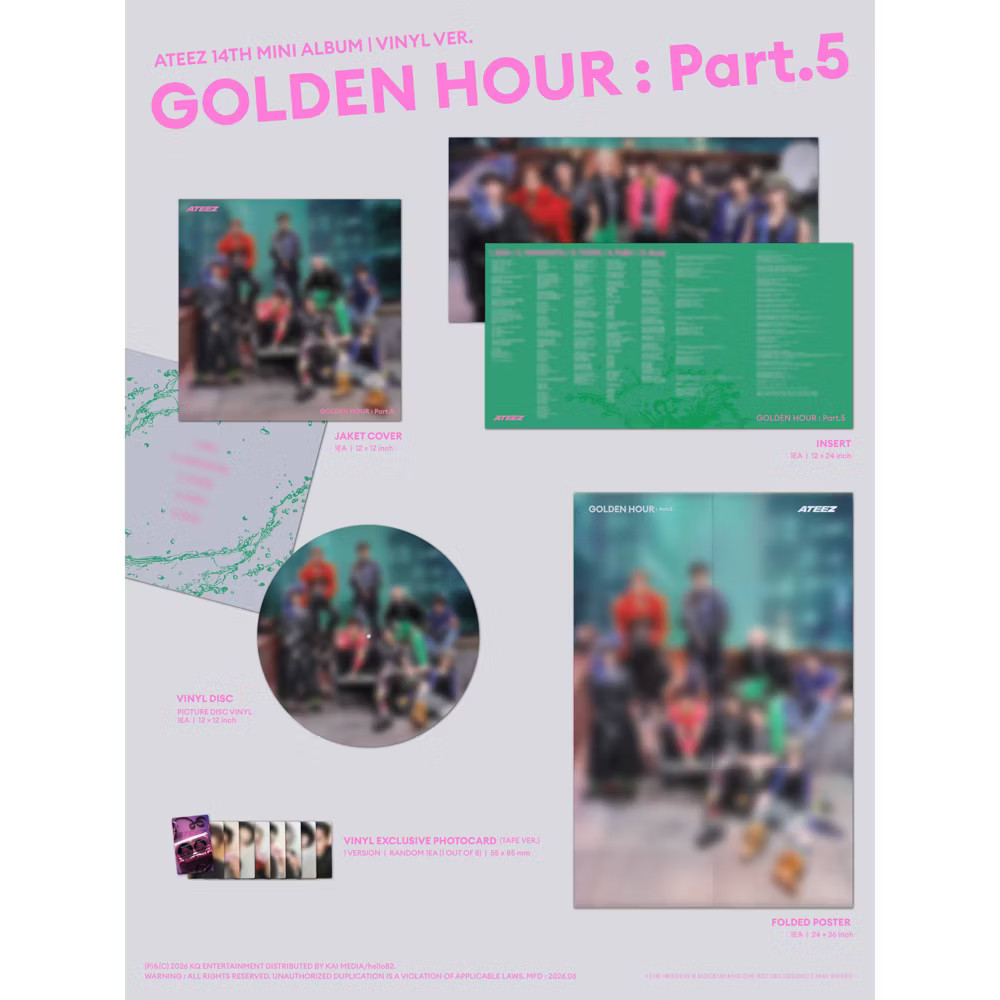 ATEEZ - GOLDEN HOUR : Part.5 ( Vinyl)