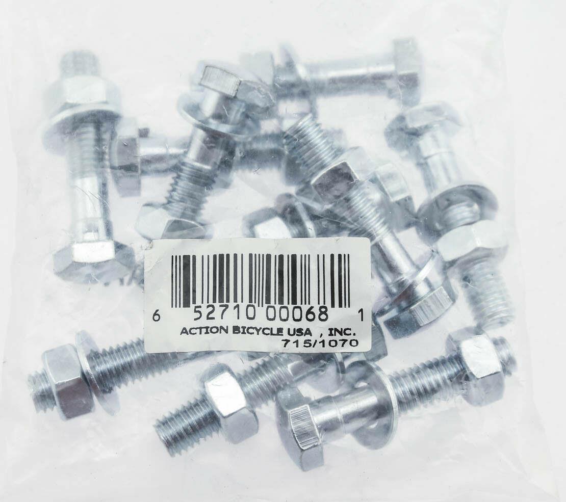 10 Quanity Vintage Kids Bicycle Bike Anti Turn Stem Neck Bolts M8 8mm x 37mm NEW