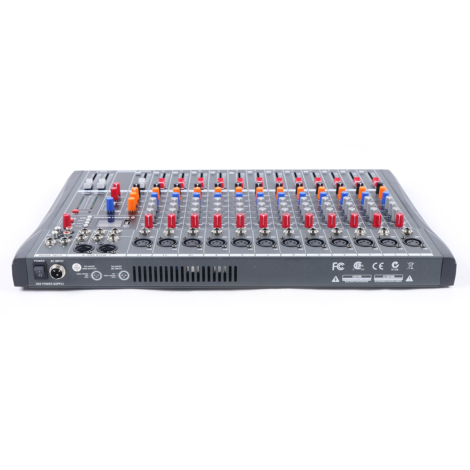 Professional Bluetooth Live Studio Audio Mixer 12 CH Mixing Console Sound USB