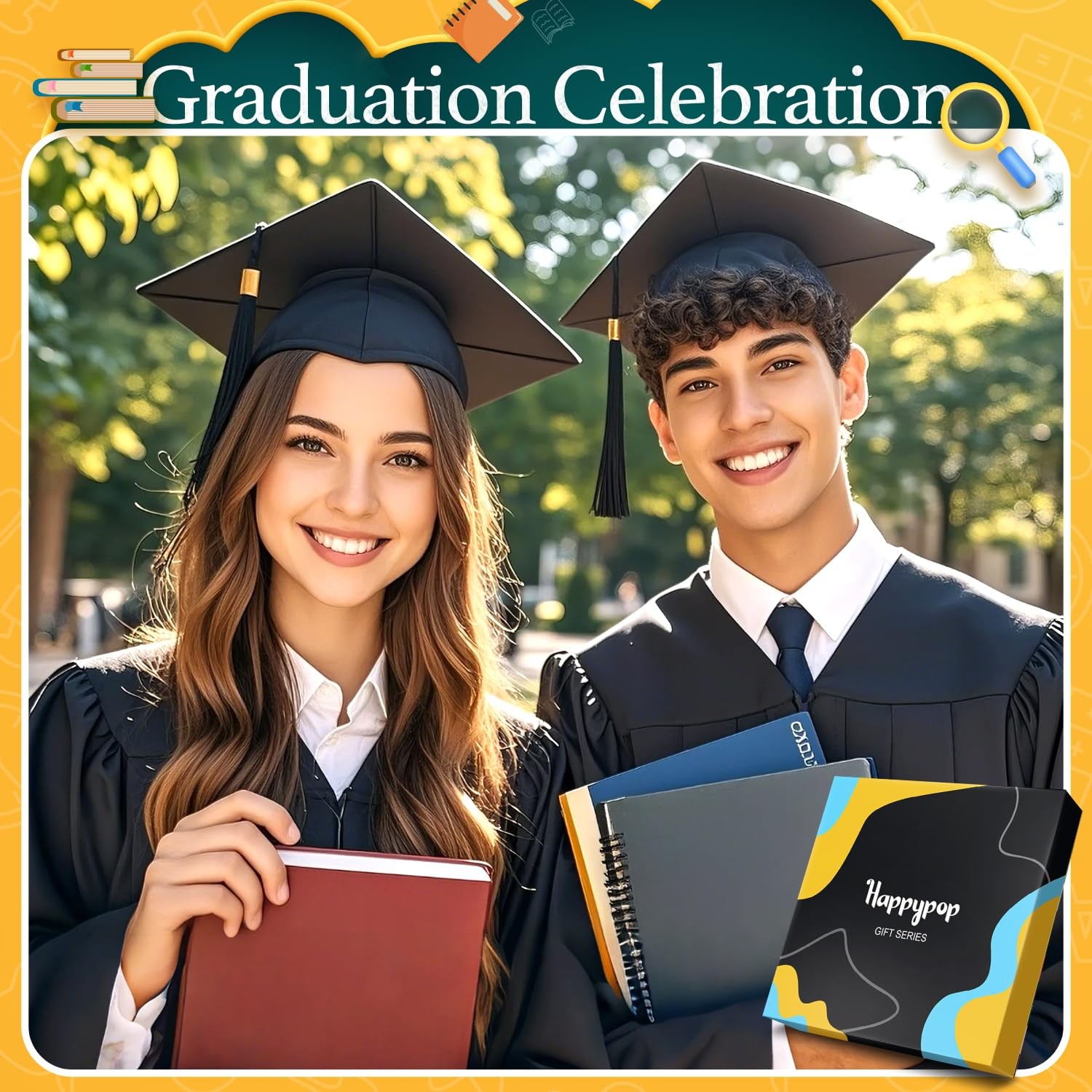 HAPPYPOP Graduation Gifts for Him Her - Socks Congrats Grad Gifts for Male Fe...