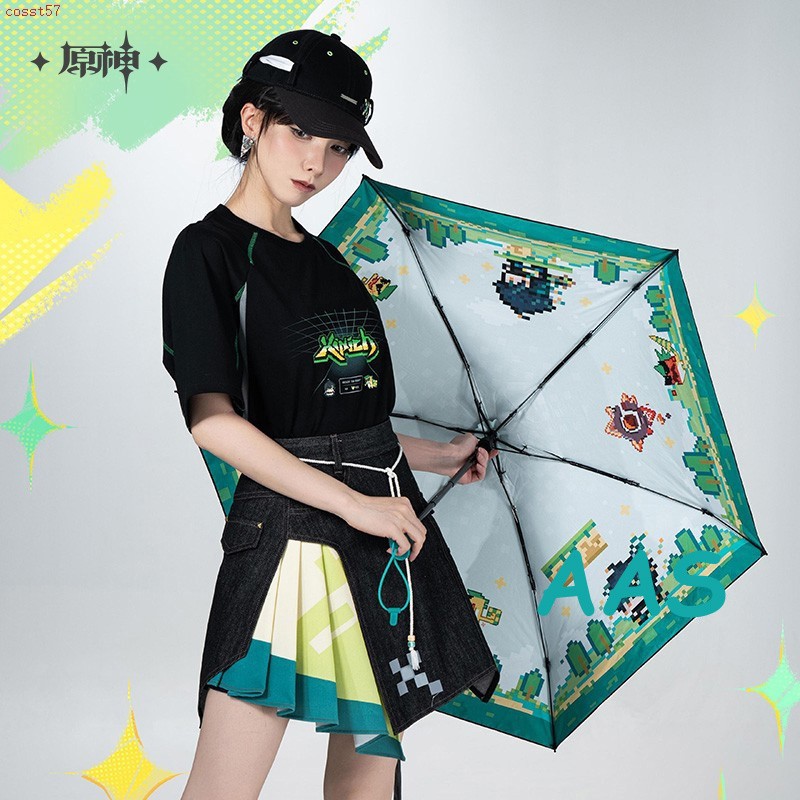 Genshin Impact Official Kinich Turnfire Hunt Theme Mini Foldable Sun Umbrella