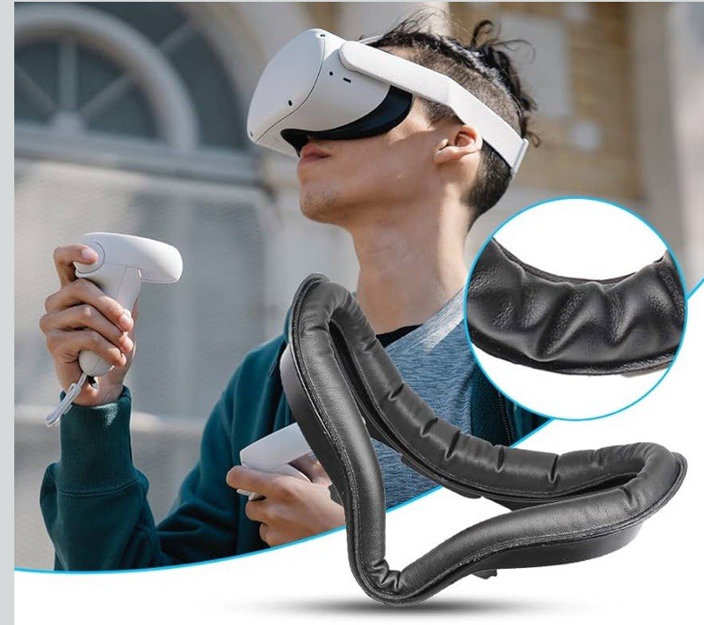 Set Of 2- Face  Cushion w/ Lens Cover for Oculus Quest 2 – Sweat-Proof VR Facial