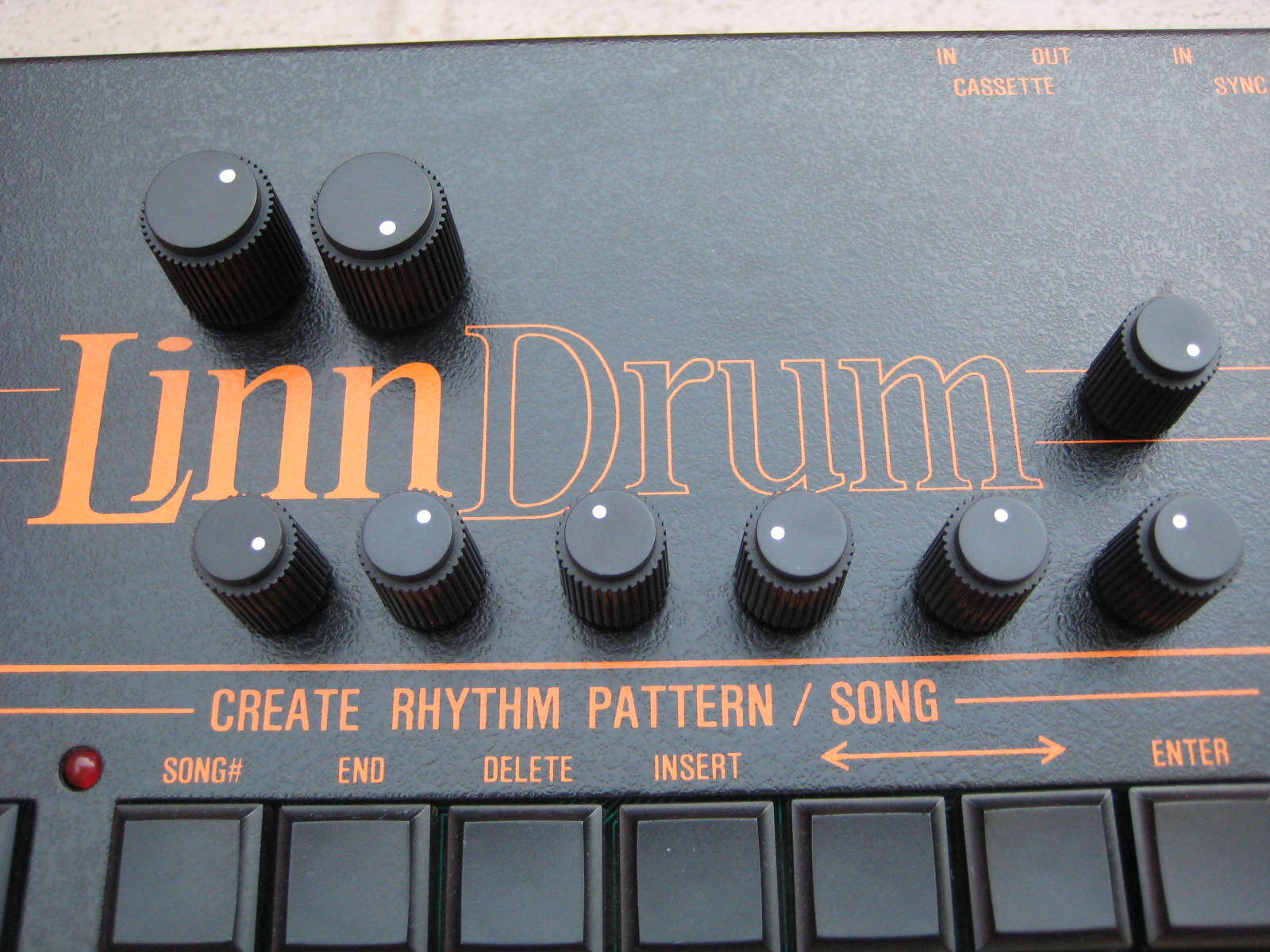 (9) Brand New/NOS Knobs For Linn LinnDrum - Full Set - MINT!
