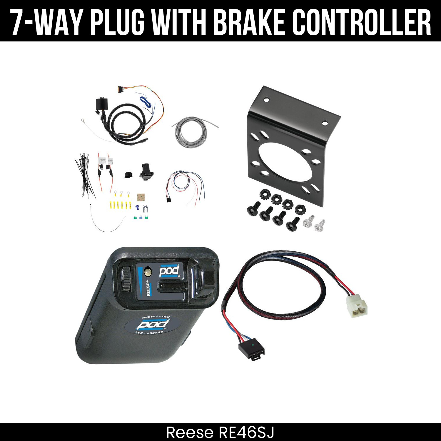 Reese RV 7-Way Wiring Brake Control For 20-22 KIA Telluride Palisade Santa Cruz