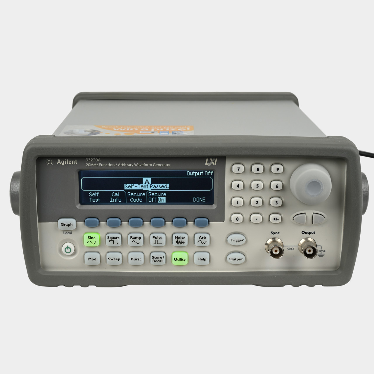 Agilent 33220A 20 MHz Function Arbitrary Waveform Generator Full CAL and TESTED