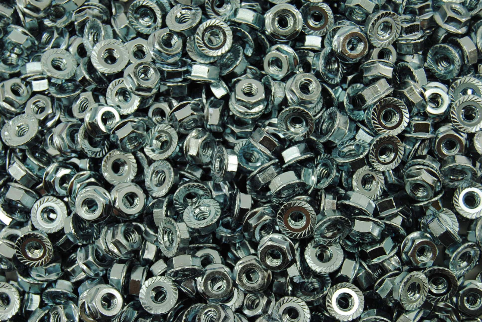 (1000) Serrated Flange #10 Hex Machine Screw Lock Nuts 10-24