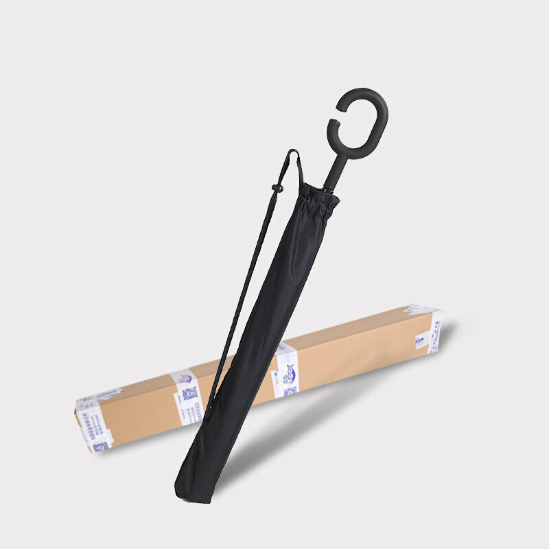 Inverted Reverse,C-Handle Folding Umbrella -Upside Down-Windproof with Carry Bag