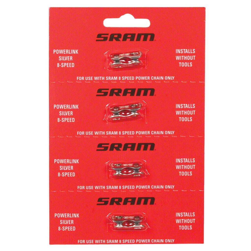 4 Pack - SRAM 8 Speed Chain Powerlink, Master Link, Quick Link - New