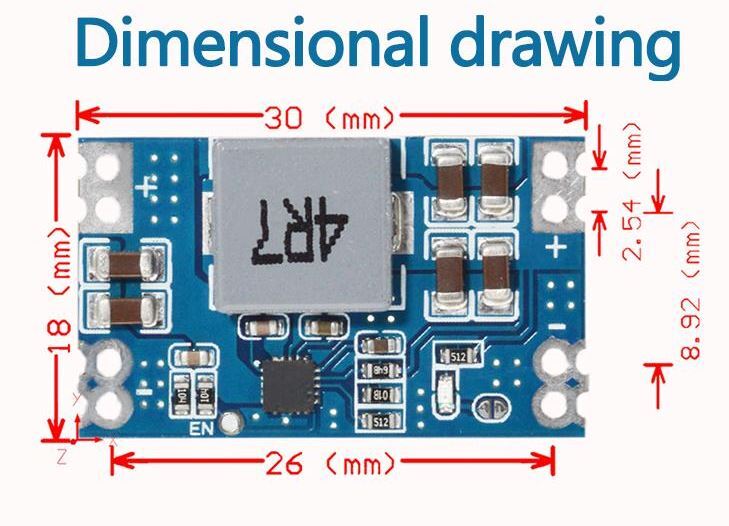 2pcs Mini560 DC-DC Step-Down Stabilized Voltage Module 3.3V, 5V, 9V, 12V