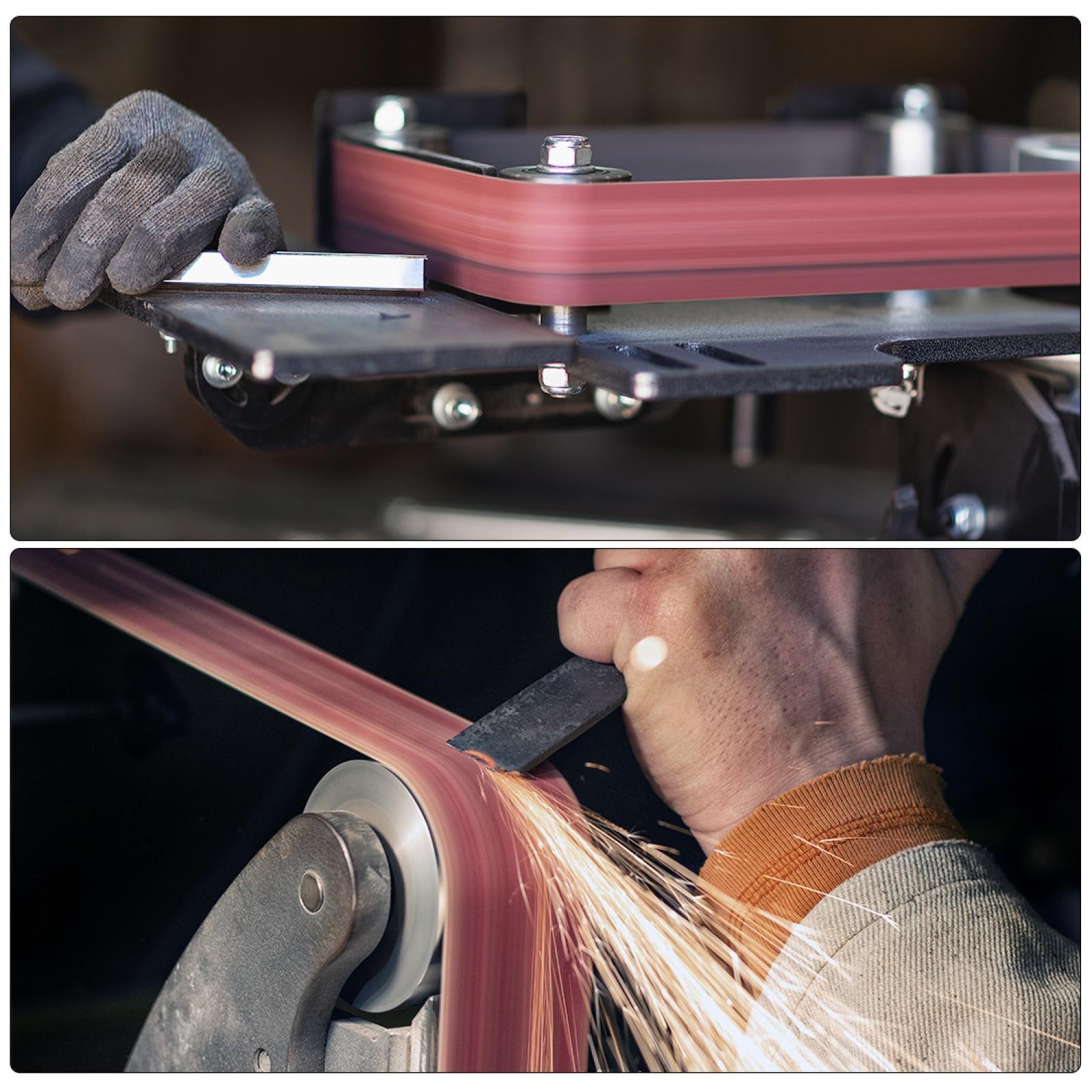 2" x 42" Aluminum Oxide Sanding Belt 80 Grits Lapped Joint 6pcs
