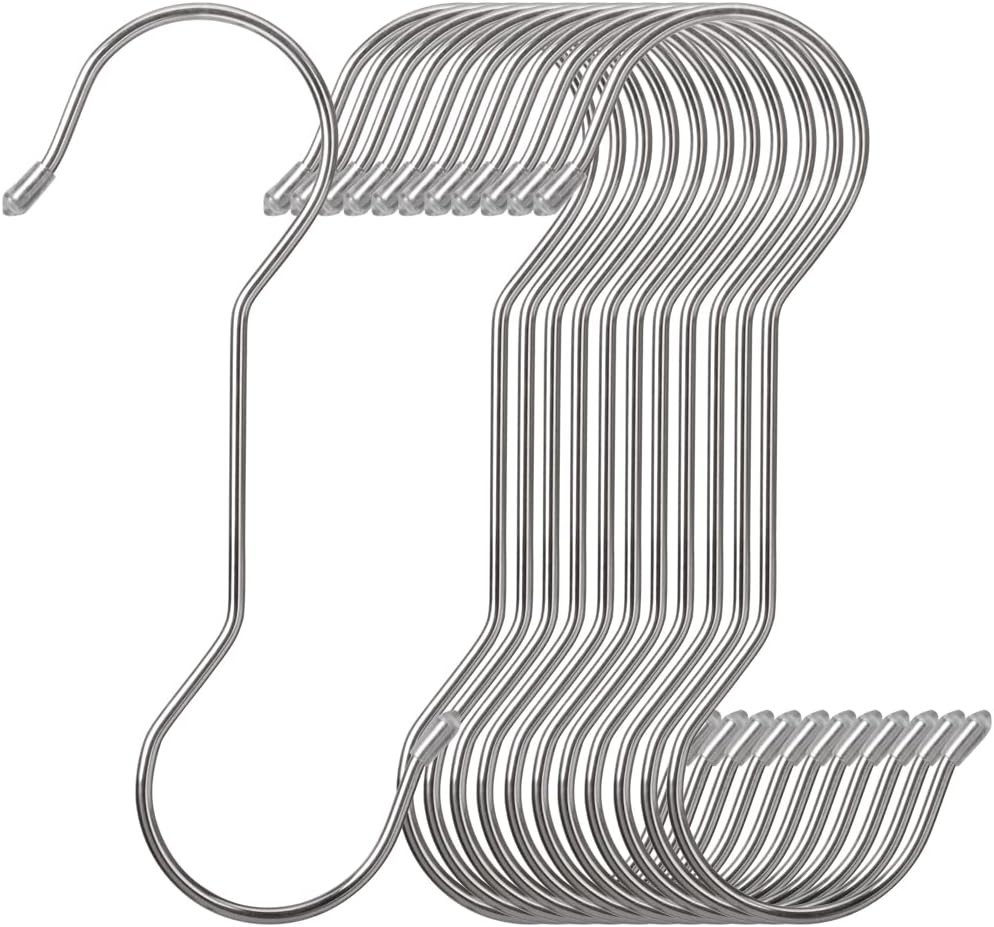 12 Pack 7.9 Inch Extra Long Shower Curtain S Hooks Stainless 7.9Inch/12pack