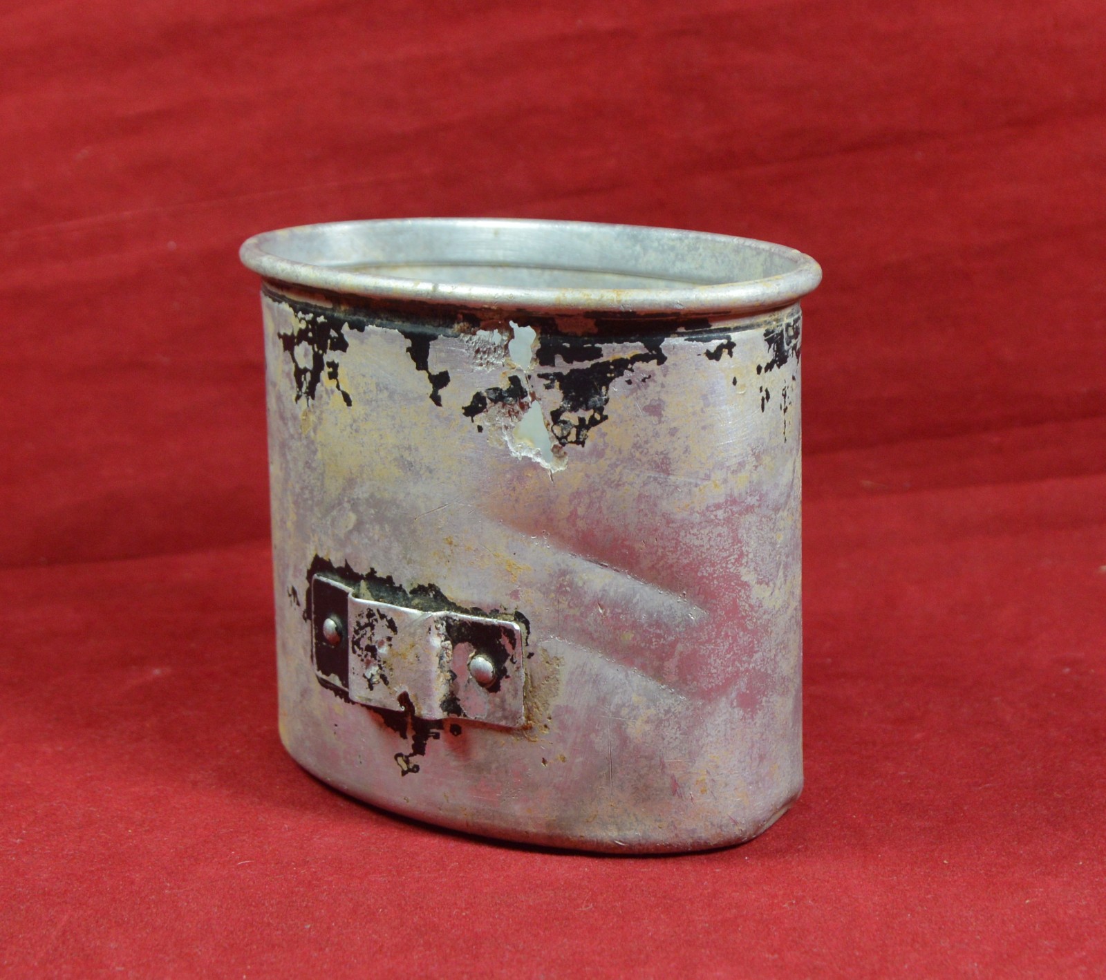 German WW2 Wehrmacht Aluminum Canteen Cup Markings Original War Relic