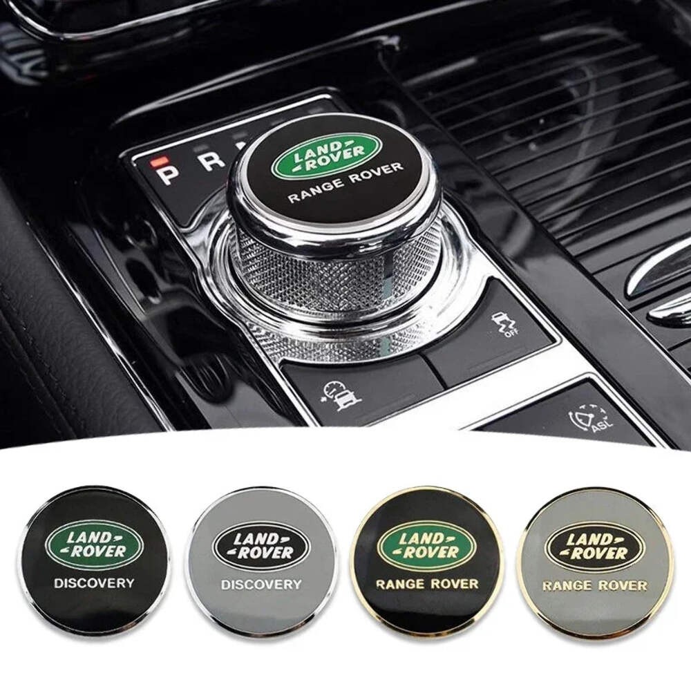 Shift Knob Decoration Metal Cover Car Console Button Sticker For Land Rover Disc