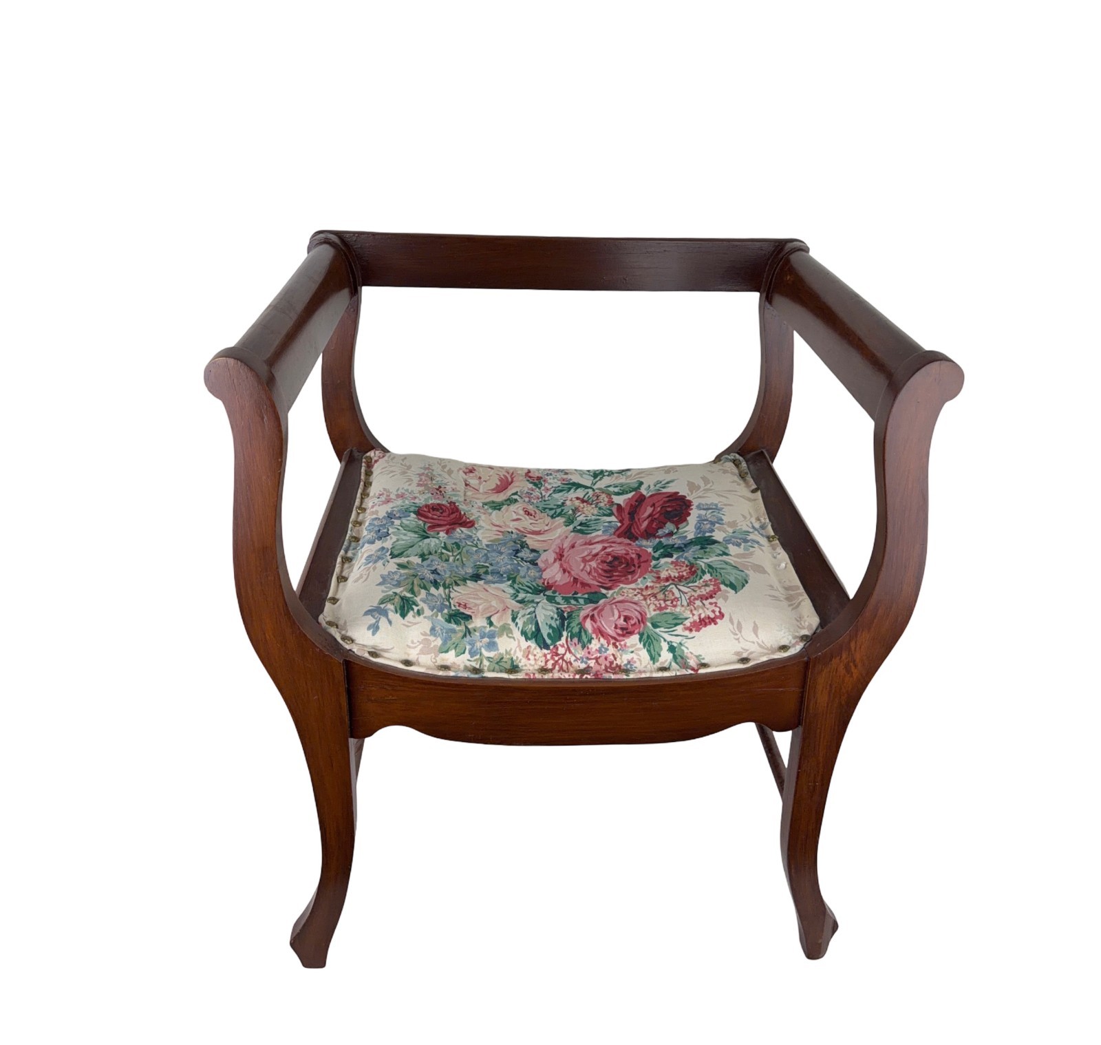 Antique Mahogany Bustle or Dressing Chair
