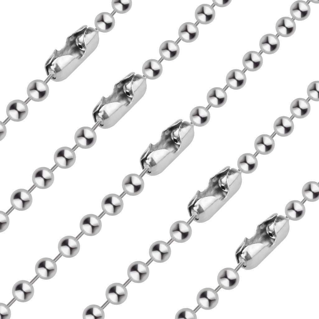 Beaded Pull Chain Extension with Connector, 20 Feet Beaded Roller Chain with 30