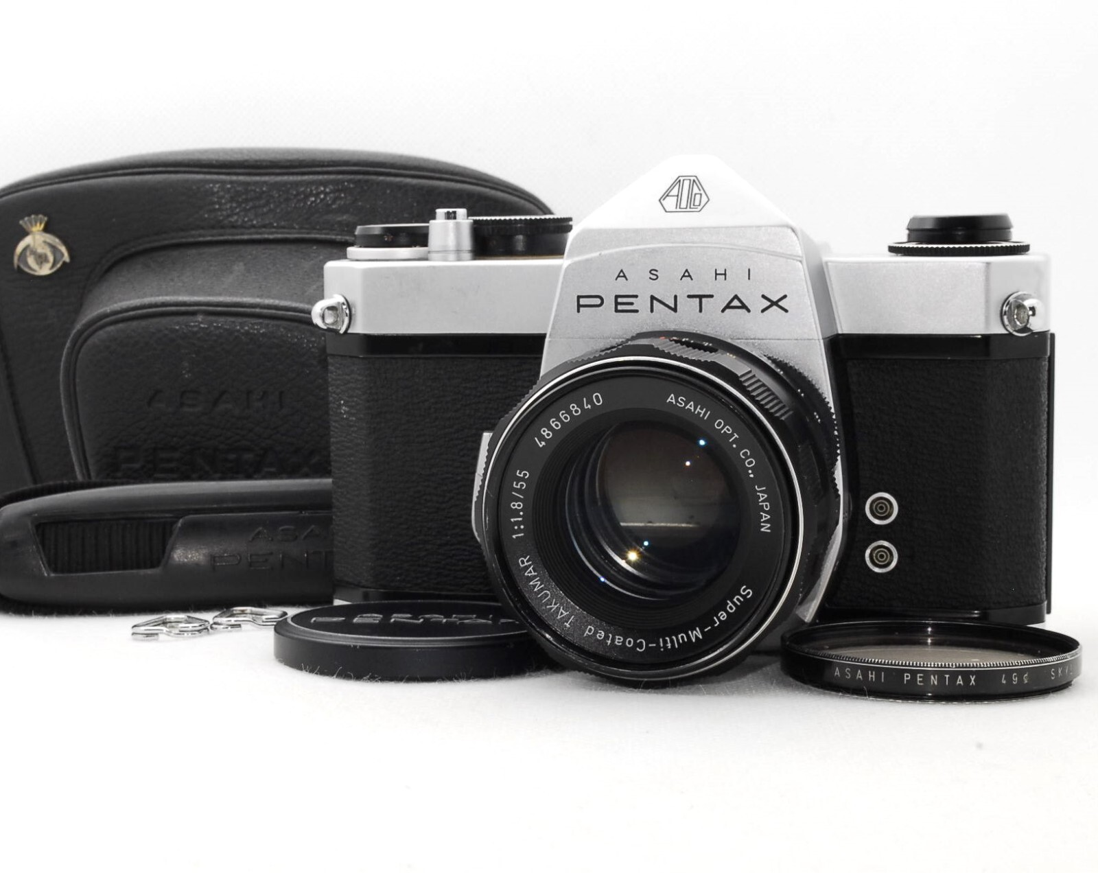 【Almost MINT】Pentax SL 35mm SLR Film Camera + SMC Takumar 55mm f1.8 From JAPAN