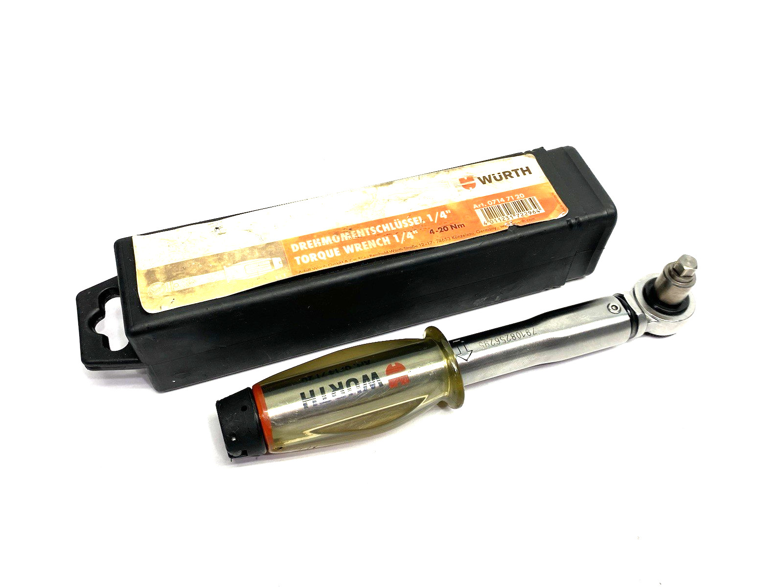 Wurth 07147120 Torque Wrench 1/4" 4-20Nm, Reversible Ratchet, 0714720020