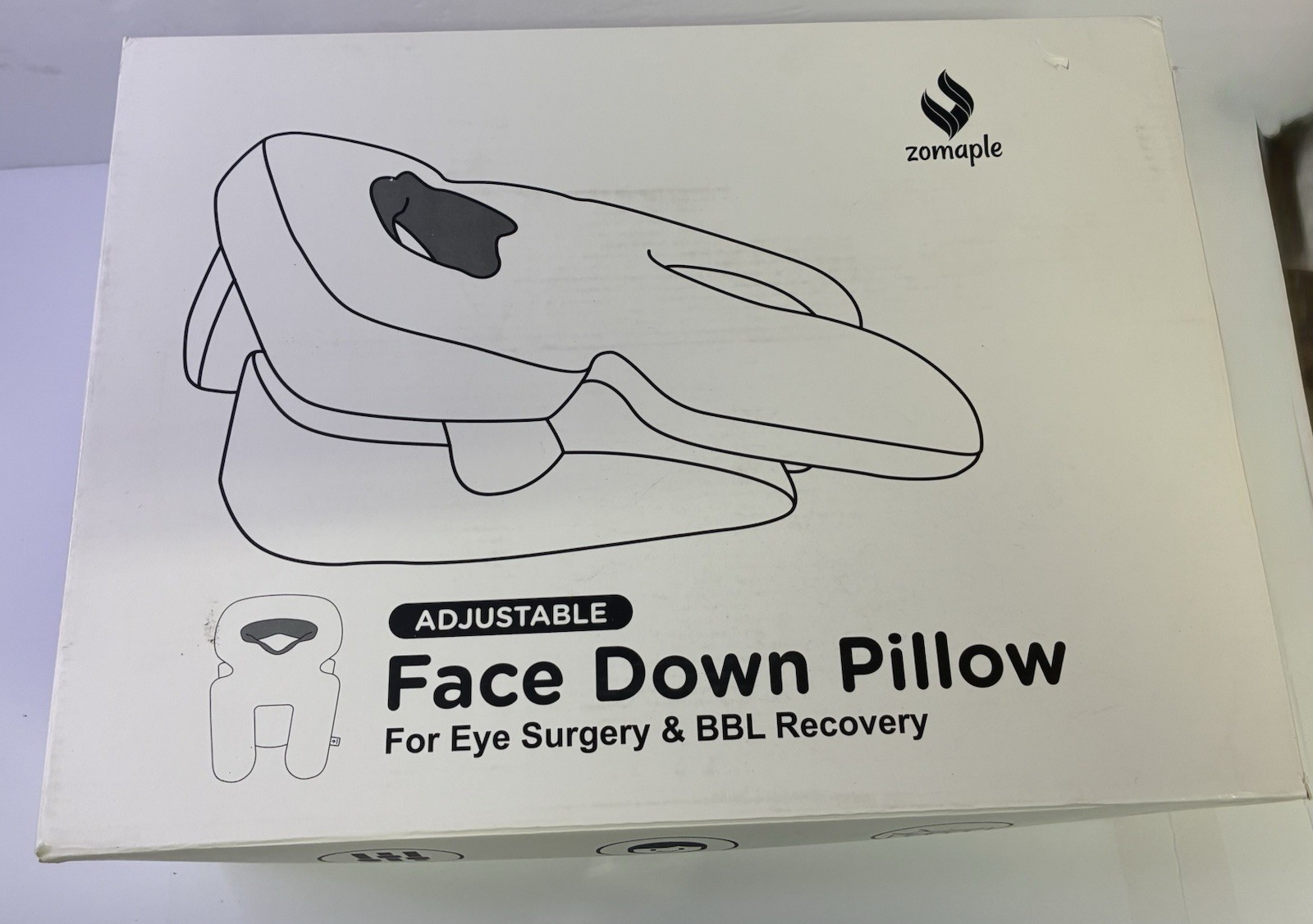 Face Down Pillow Prone Pillow Memory Foam Adjustable Height Post Op Recovery NEW