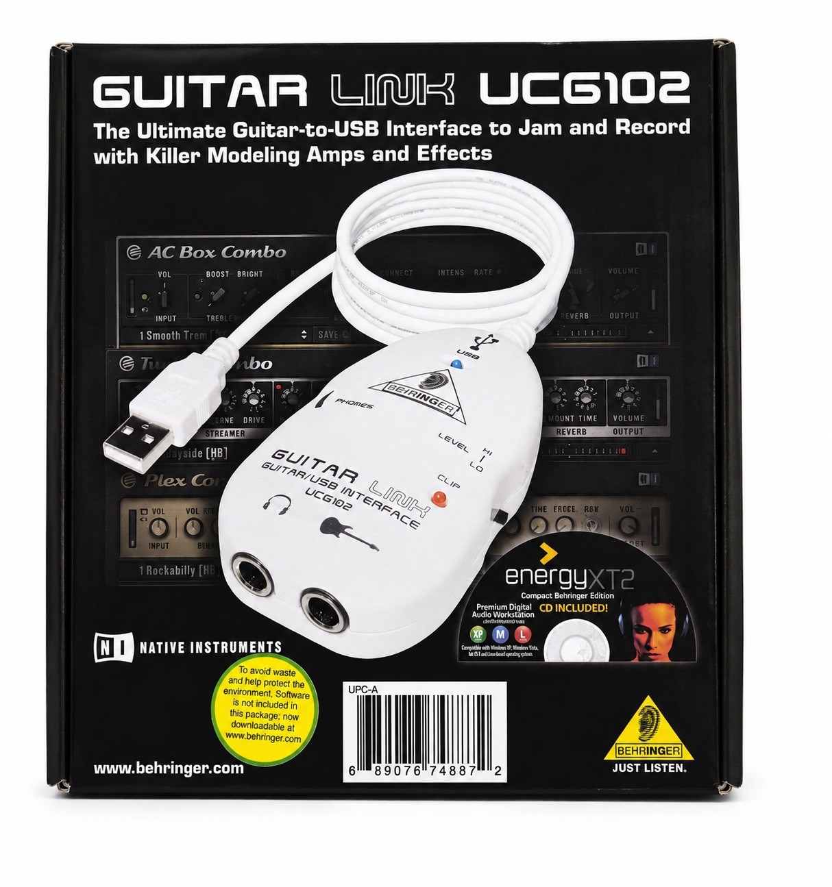 Behringer Guitar Link UCG102 Guitar to USB Interface Native Instruments
