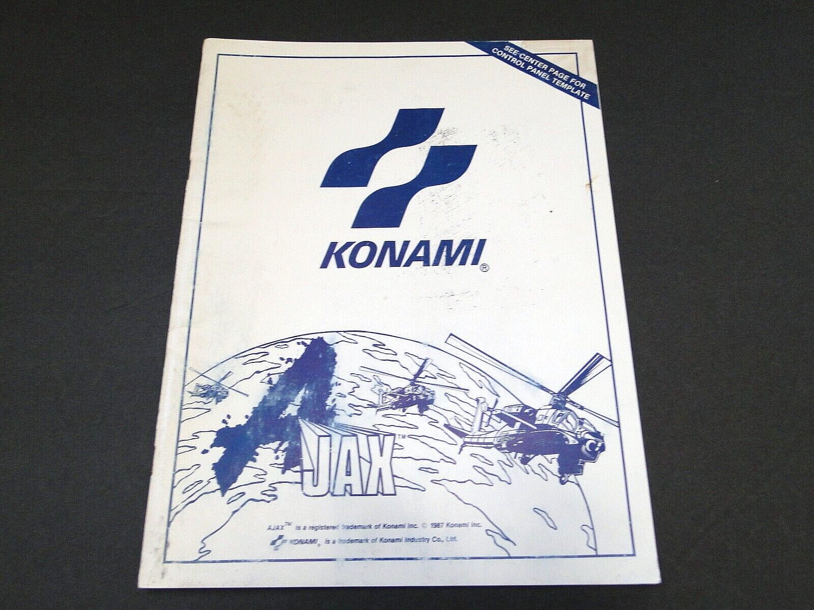 Vintage 1987 Konami: A-Jax Arcade Manual and Schematics