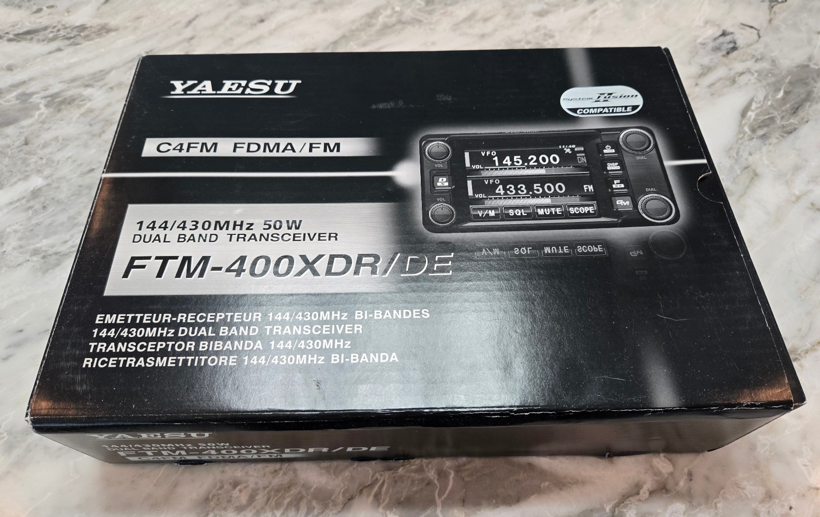 NEW - YAESU FTM-400XDR 144/430MHz 50W C4FM APRS Dual Band Mobile Transceiver