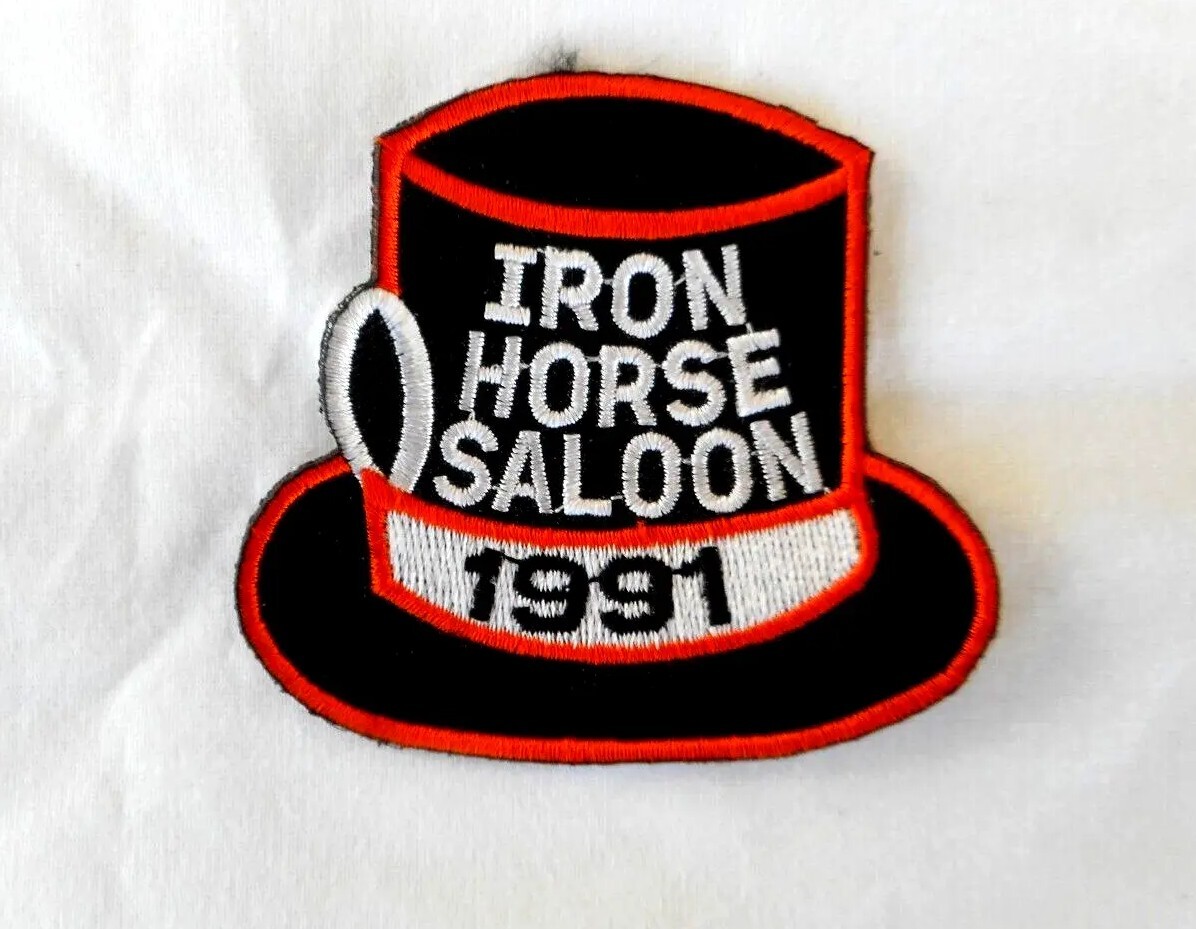 Iron Horse Saloon Daytona Beach Bike Week 1991 Sew on Embroidered Patch