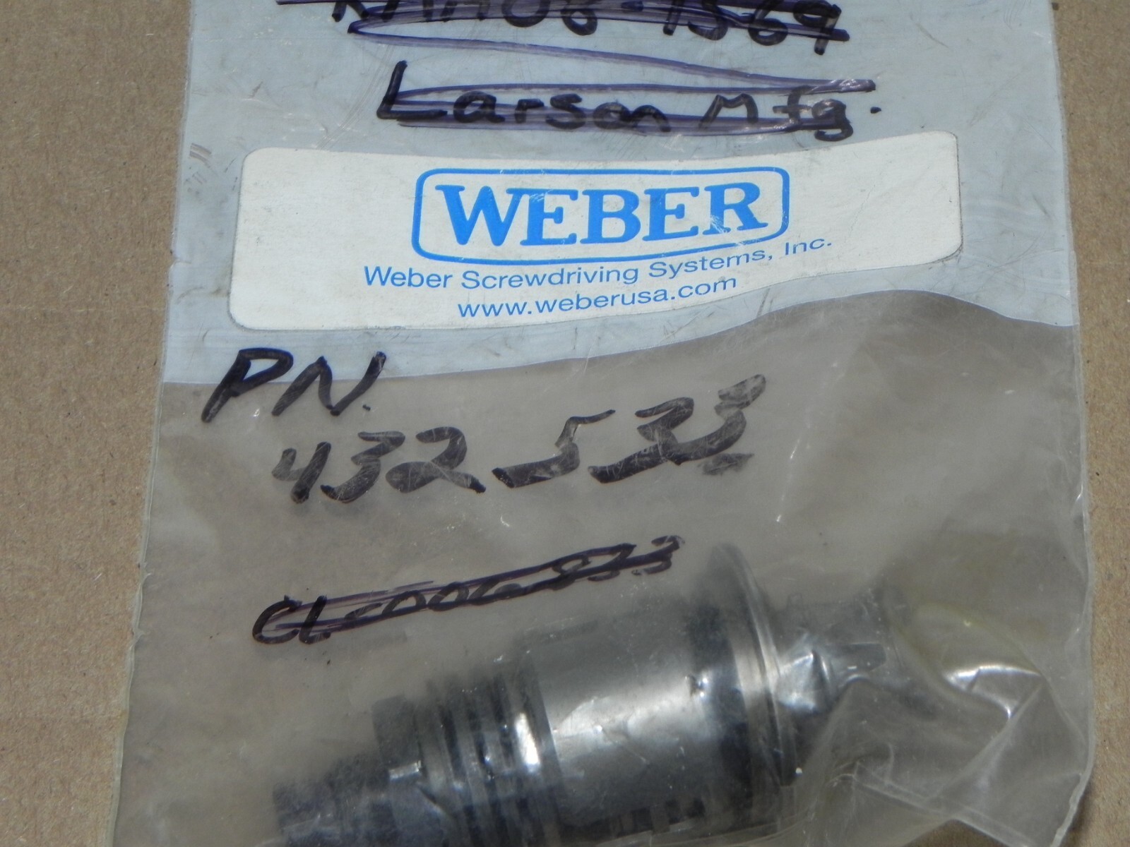 WEBER SCREWDRIVING SYSTEMS Part 432533