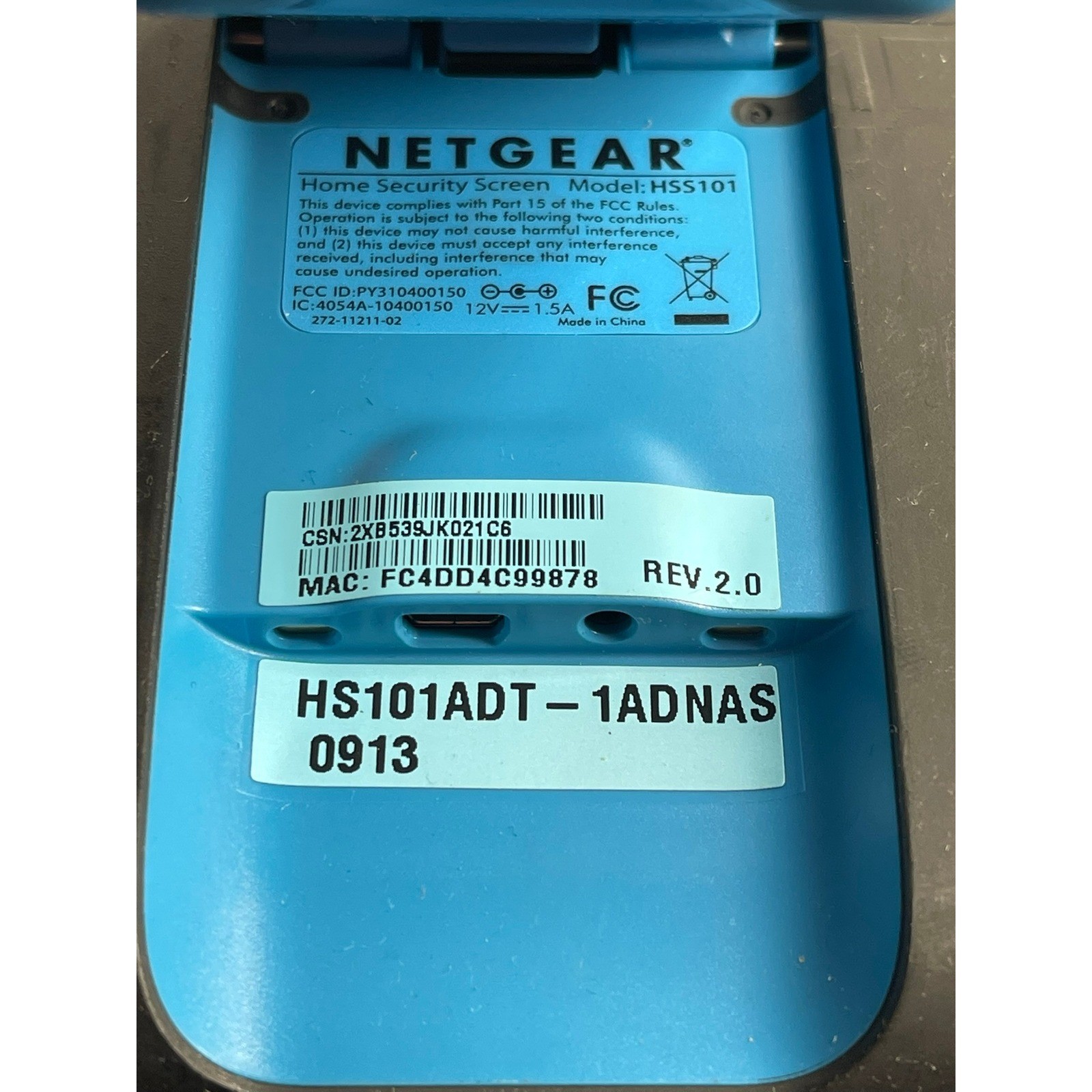 Netgear ADT Pulse Home Security Screen HSS101 HS101ADT-1ADNAS Touchscreen Panel