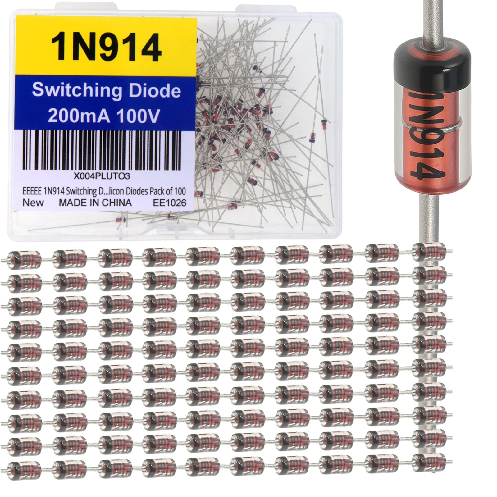 EEEEE 1N914 Diode (100pcs) Small Signal Fast Switching Diodes High-Speed...