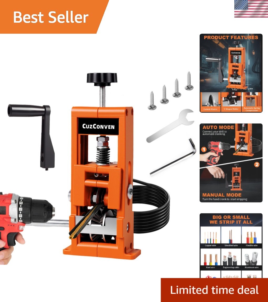 Wire Stripper Machine,0.04-1 Inch Scrapping Copper Wire Peeler Machine, Drill...