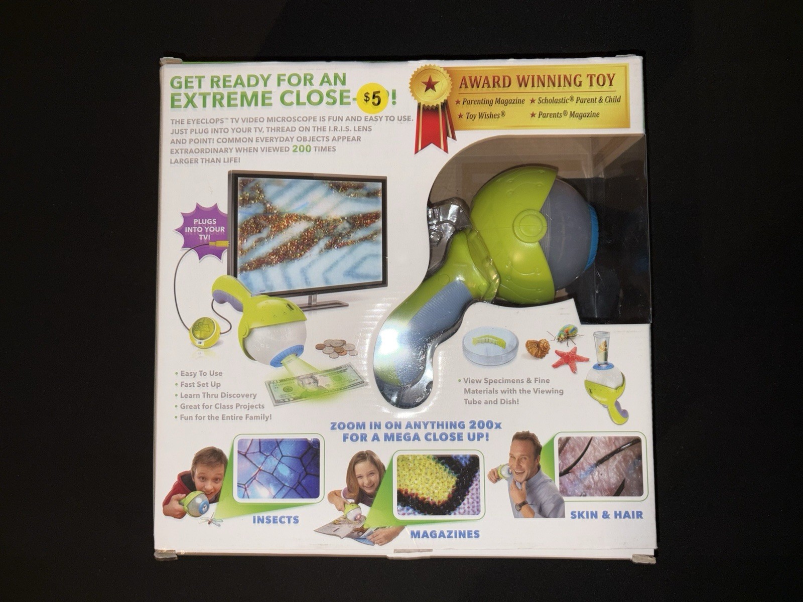 Eye Clops Bionic Eye Plug-In TV Microscope JAKKS Pacific 2016 New!