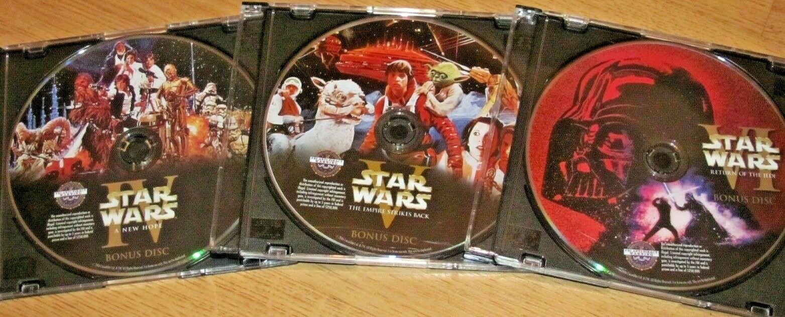 ✅ STAR WARS ORIGINAL THEATRICAL VERSIONS 4 5 6 HAN SHOOTS1st 4 DVD AUTHENTIC OOP