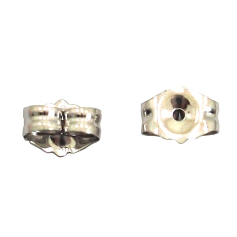 14K White Gold Medium Friction Earring Backs Kit 2 Pcs