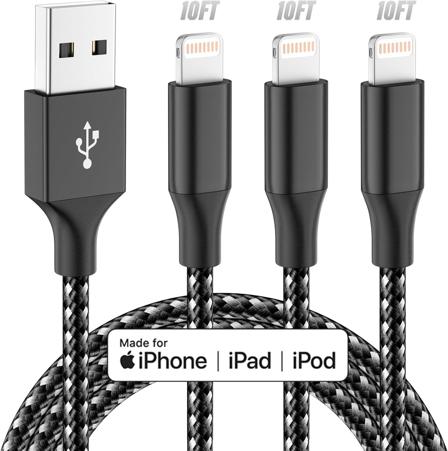1/3 x Charging Cable Heavy Duty For iPhone 14 13 7 6 Plus Charger Charging Cord