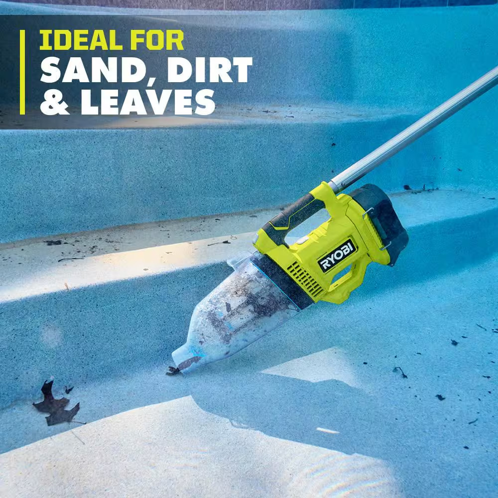 ONE+ 18V Cordless Telescoping Power Scrubber and ONE+ 18V Handheld Cordless Pool
