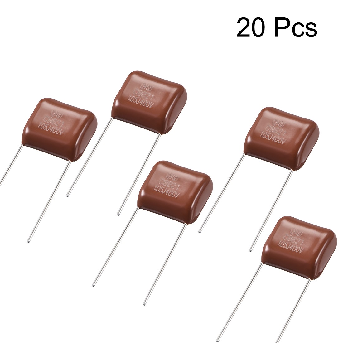 CBB21 Metallized Polypropylene Film Capacitors 400V 1uF 20pcs