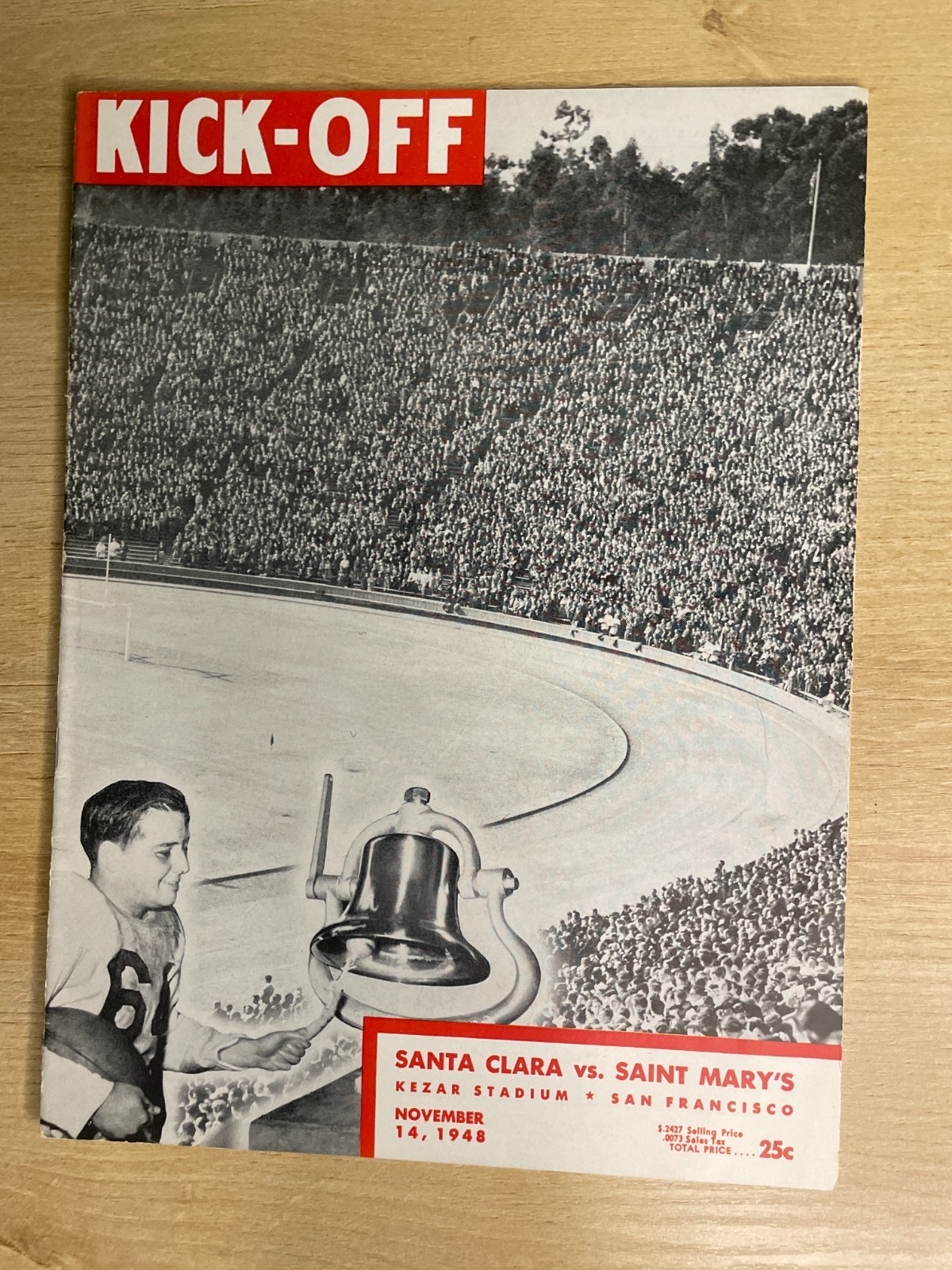 Vintage Santa Clara Vs. Saint Mary's November 14, 1948 Football Program B3340