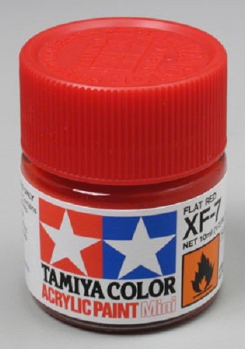 Tamiya Acrylic XF-7 Flat Red Paint Jar 81707