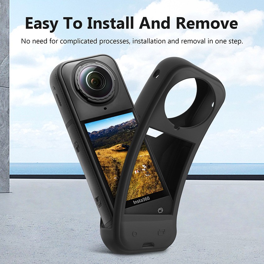 For Insta360 X5 Camera Body Silicone Protective Cover Lens Cap Guard Accessories