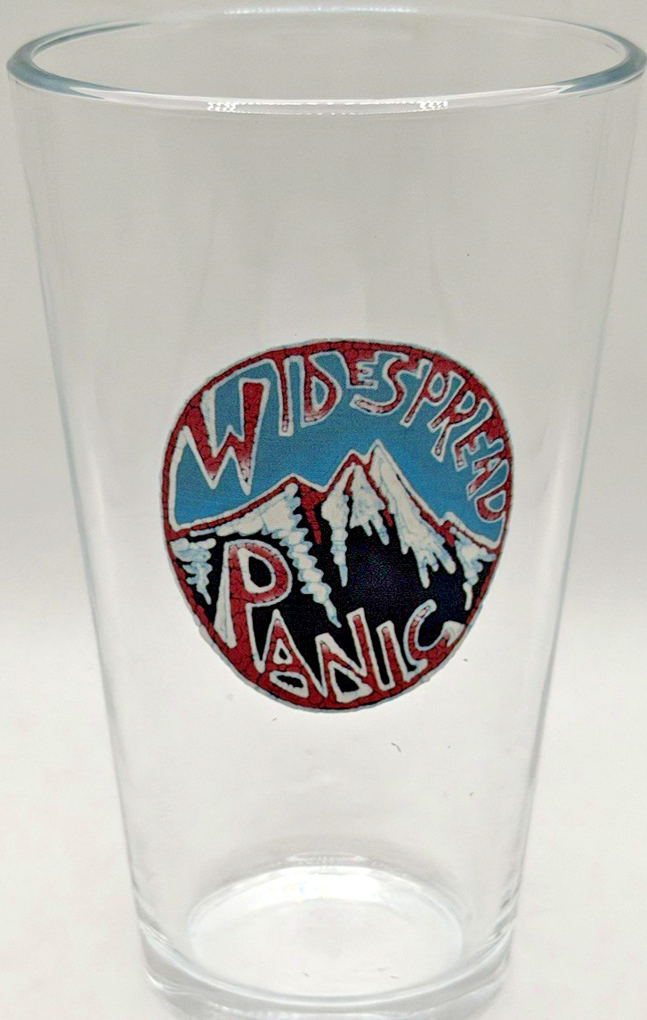 Widespread Panic Mountain Batik Pint Glass 16oz Official Band Merch Beer Glass