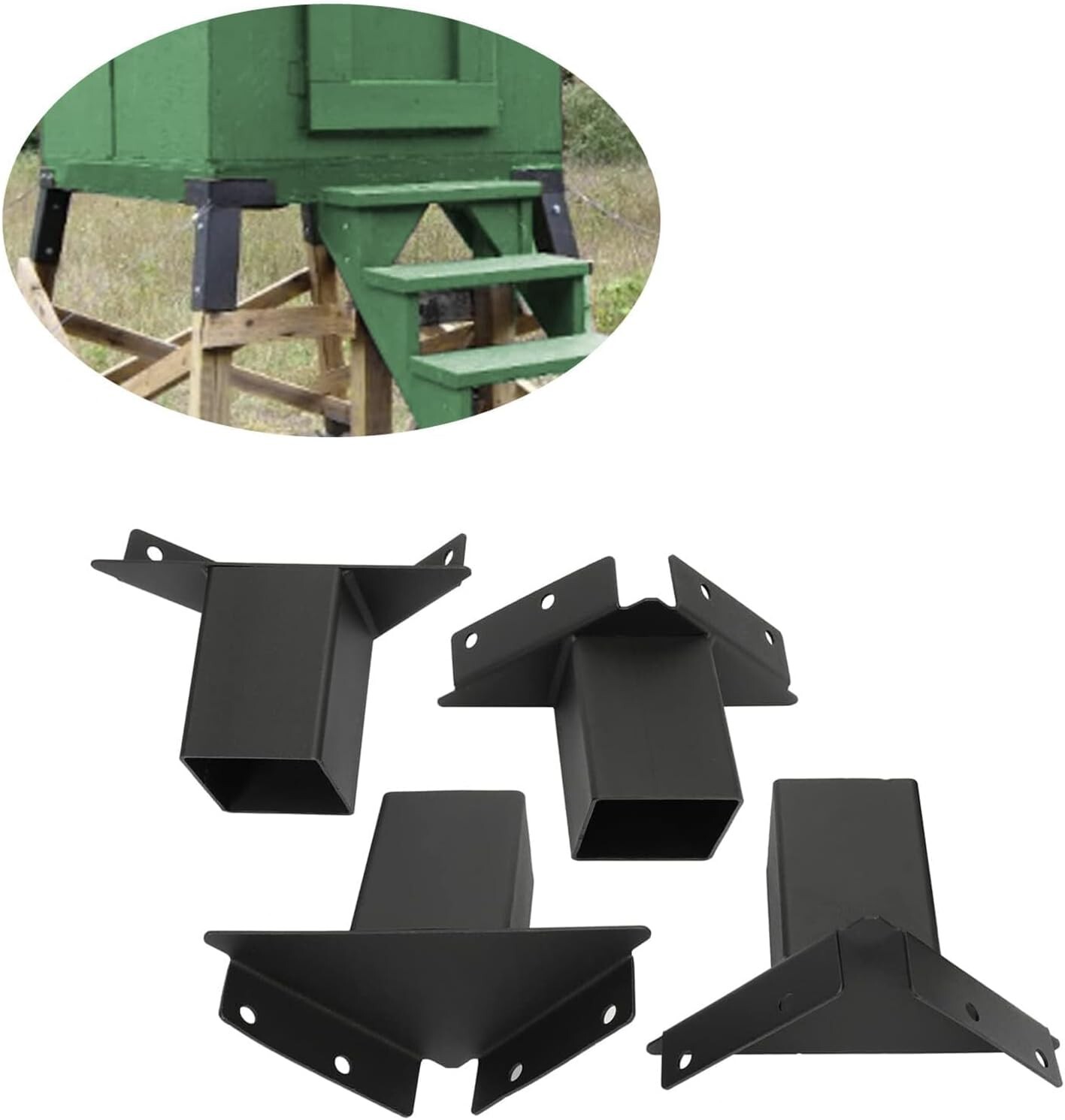 Outdoor 4 X 4 Compound Angle Platform Brackets for Deer Stand Hunting Blinds Sho