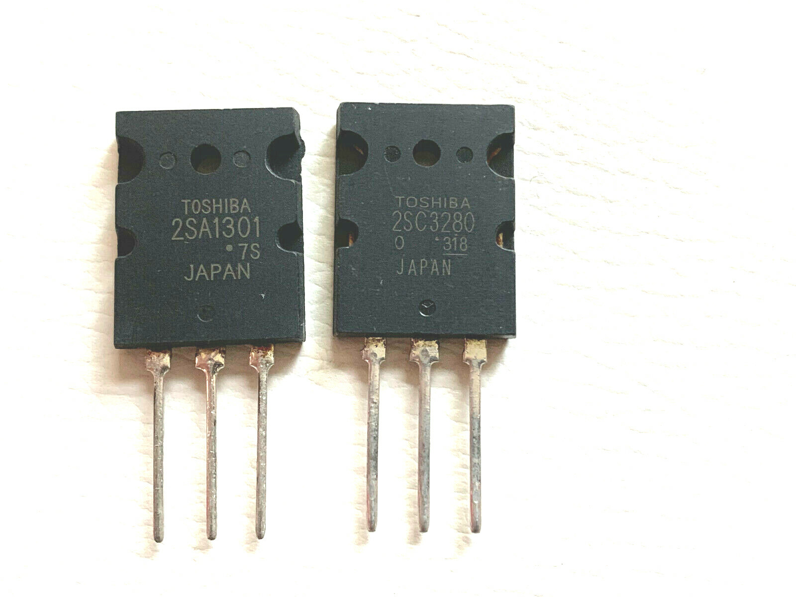 5 Pairs: 2SA1301 + 2SC3280 TOSHIBA Power Transistors