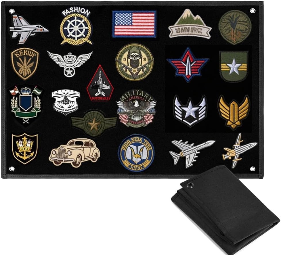Elegant Morale Patch Wall Panel Holder - Tactical Badge Display for Military Use