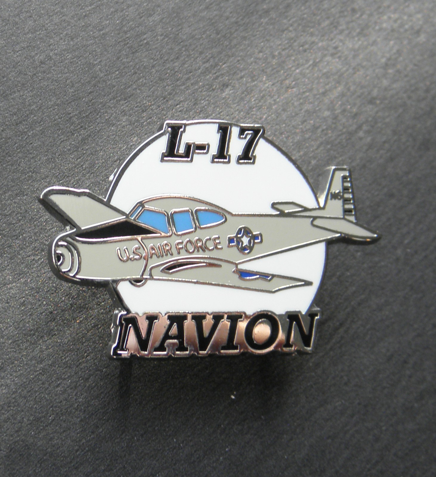 NAVION L-17 L17 AIR FORCE ARMY AIRCRAFT LAPEL PIN BADGE 1.25 INCHES