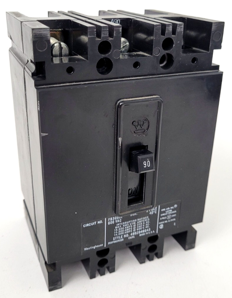 FB3090L Westinghouse 90 Amp 600 Volt Circuit Breaker - Next Day Option
