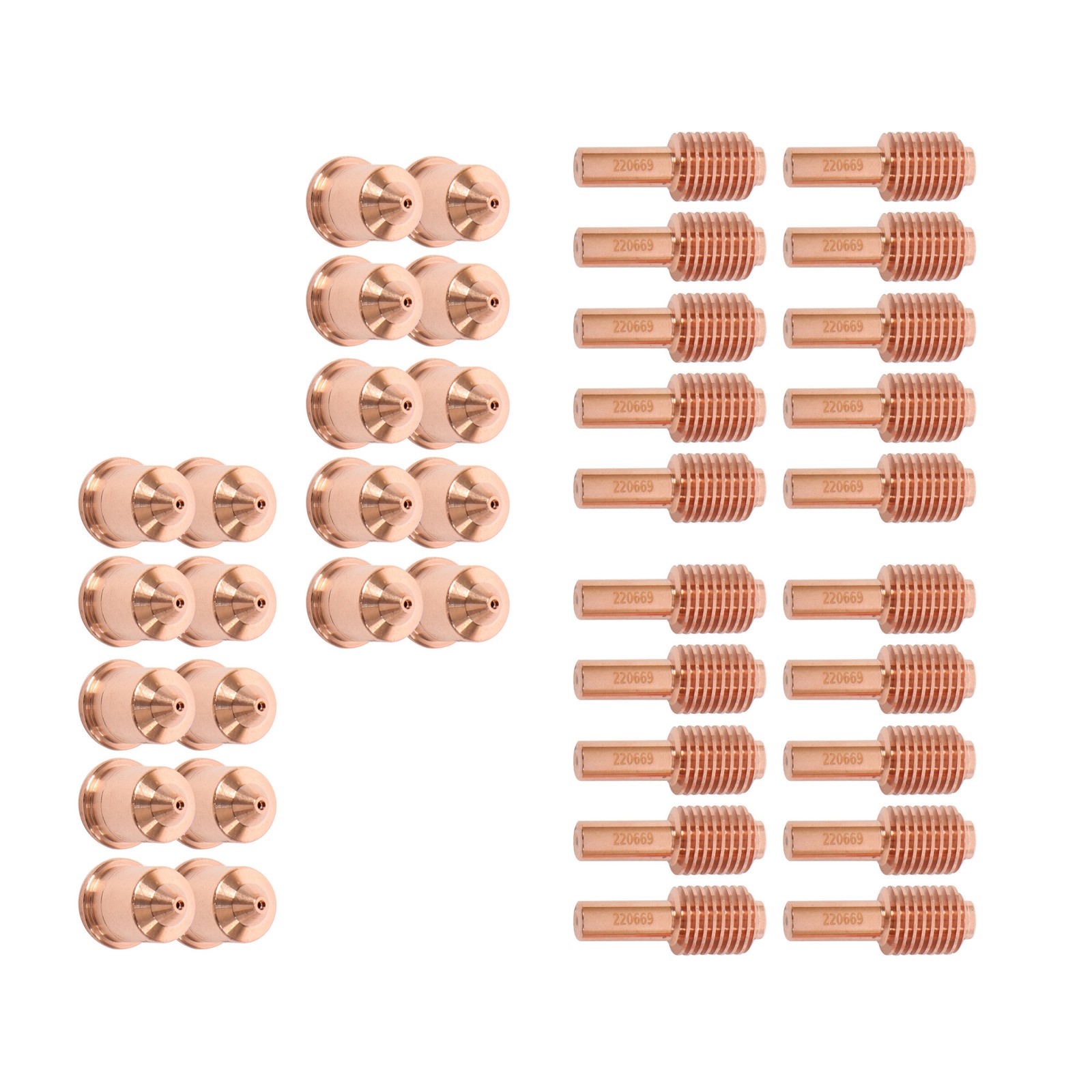 20Pcs 220669 Electrodes and 20Pcs 220671 Nozzles Plasma Consumables Cutting