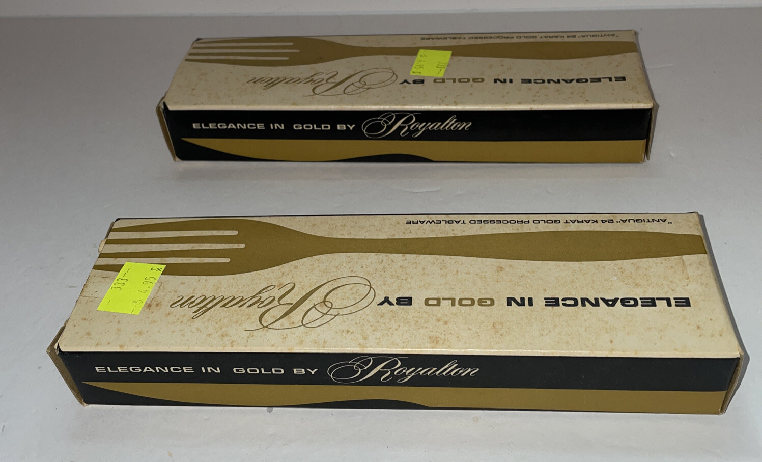 Custom Design Elegance in Gold 7 Pieces Stainless Flatware Silverware Ladle Box