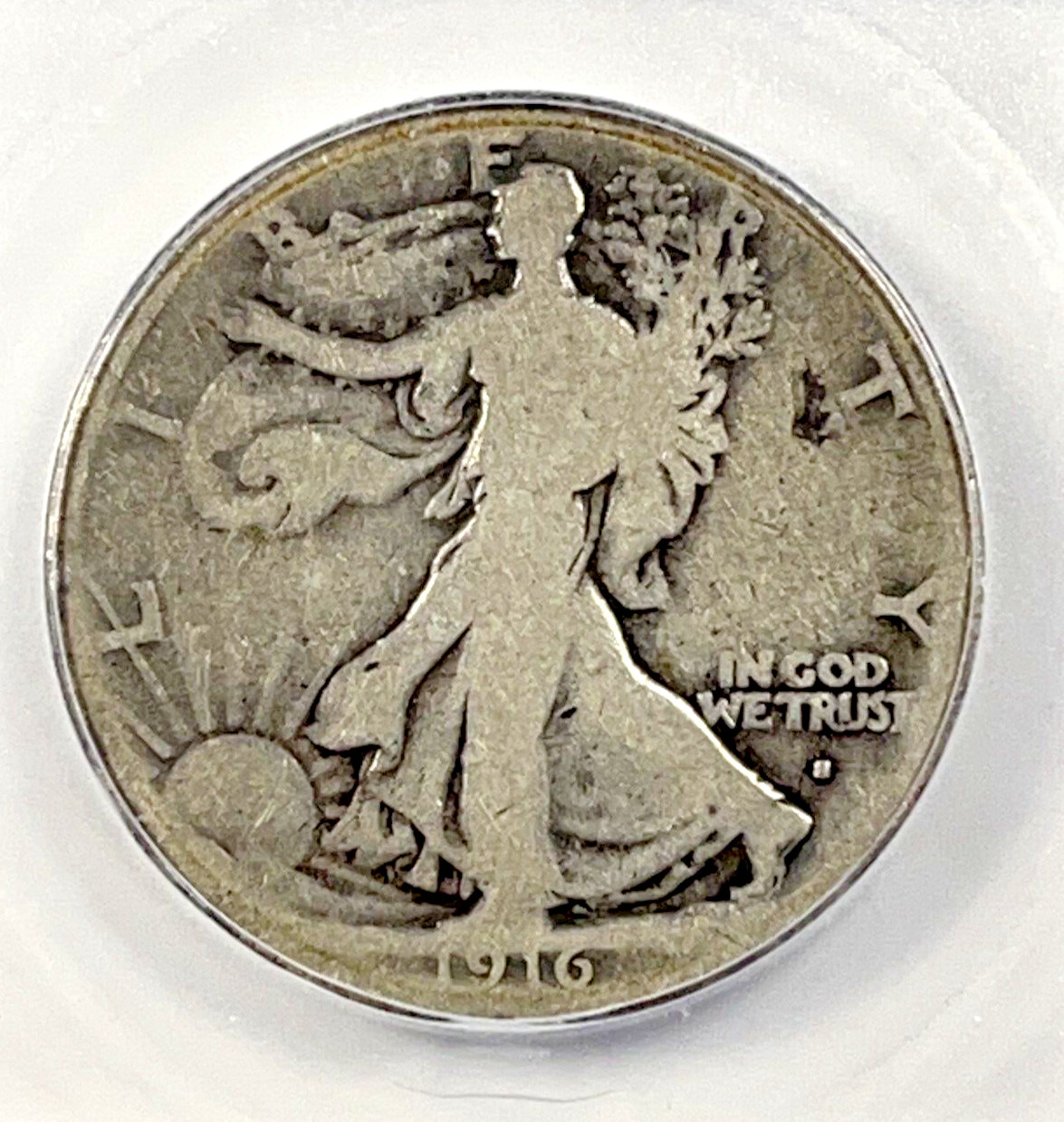1916-S Walking Half Dollar : ICG G4