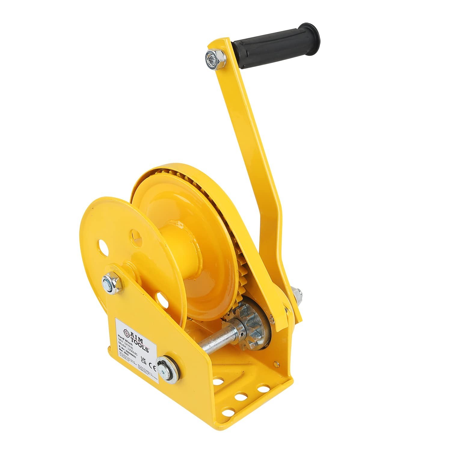 Hand Winch 1200LB Manual Crank Ratchet Gear Winch with Automatic Brake Car Boat