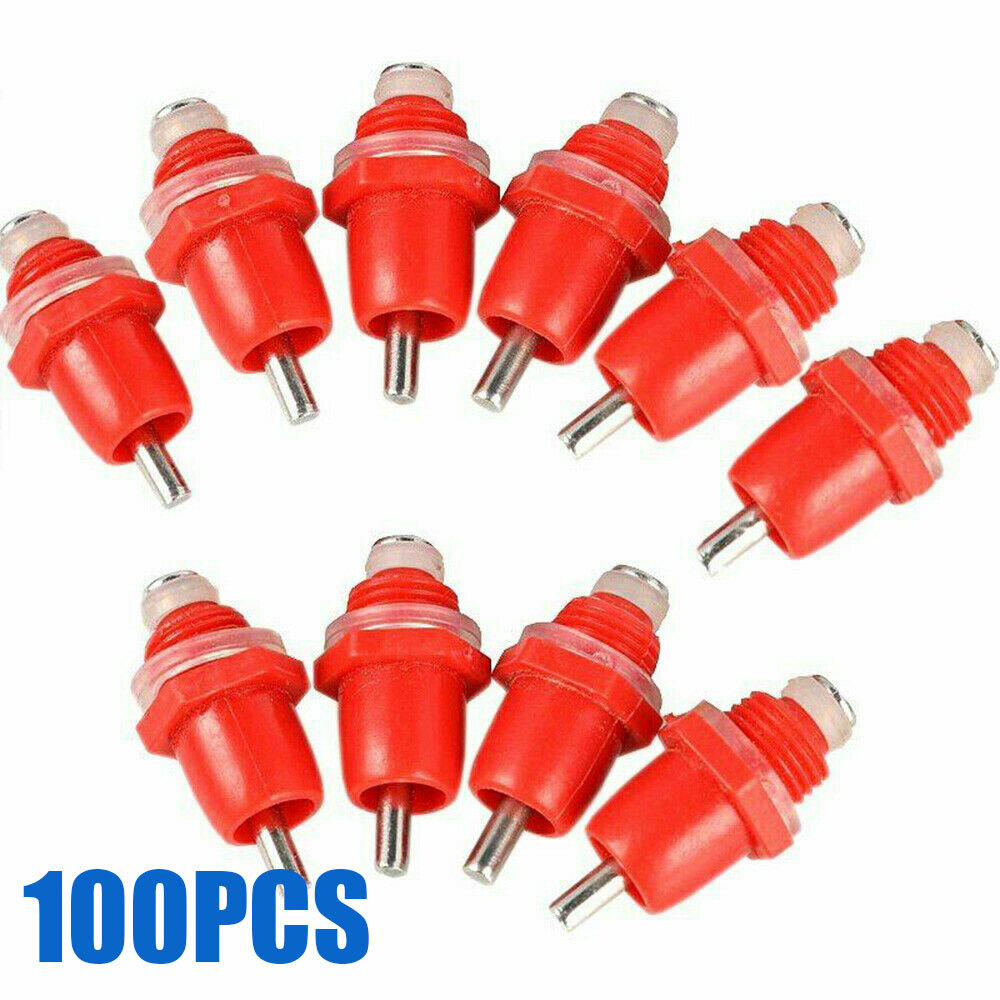 10-100PCS Chicken Water Nipples Bird Drink Water Chicks Quail Hen Poultry ED